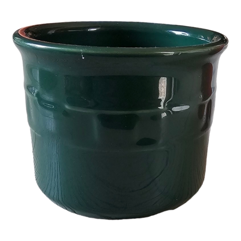 Longaberger Woven Traditions Ivy Dark Green 1 Pint Salt Crock Primitive Rustic